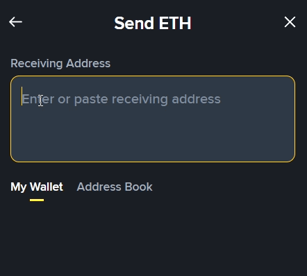 Binance Wallet doesn't allow ENS name as recipient in the send flow